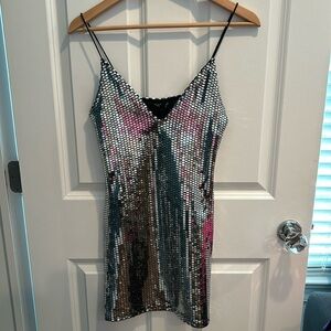 Topshop Sequin Mini Dress